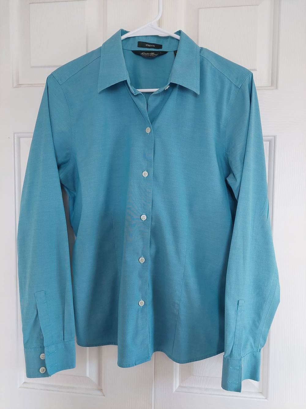 Eddie Bauer Women's Size M Teal Button-Down Dress Shirt